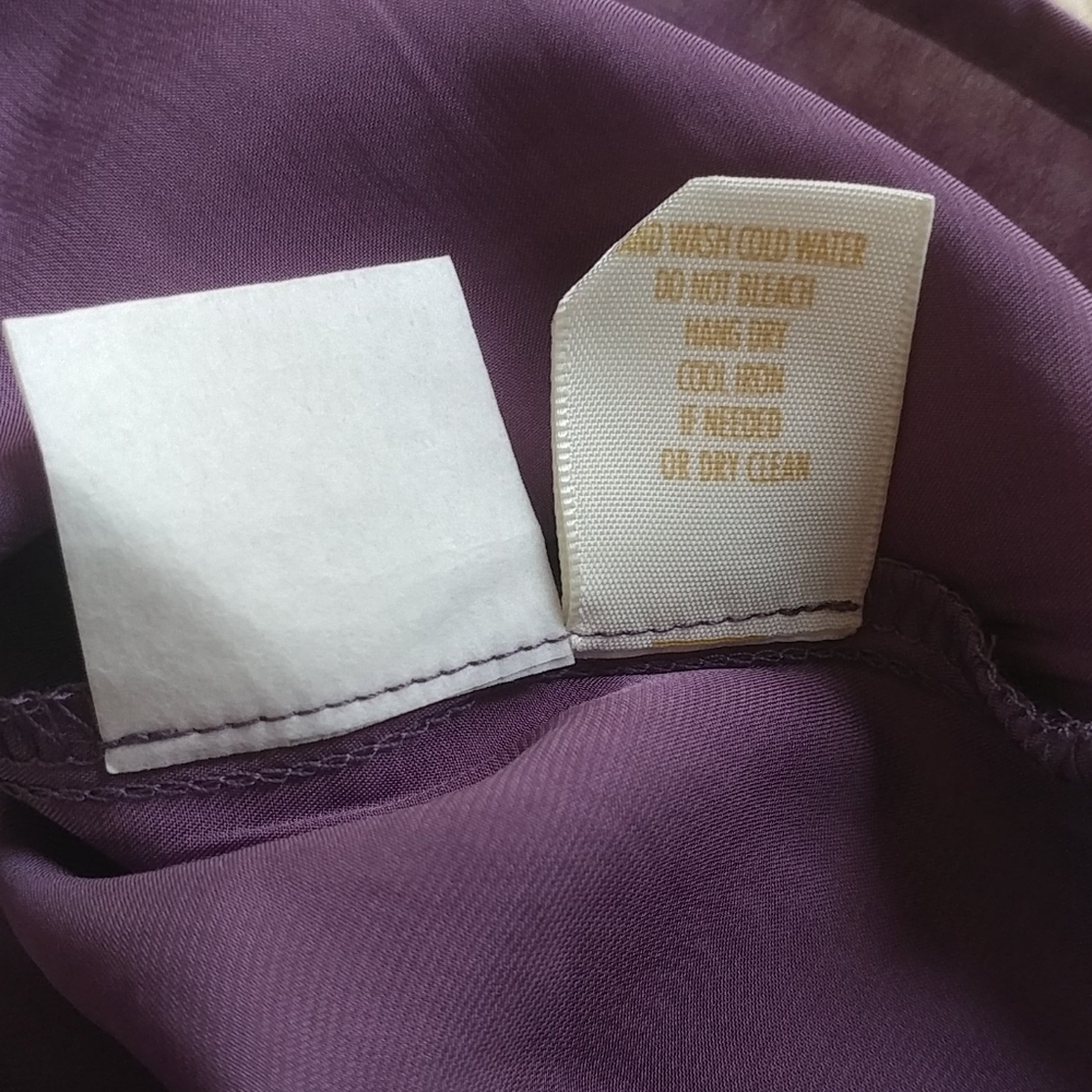 Adiva Purple Ruffle Shell Tank Small - Picture 5 of 5
